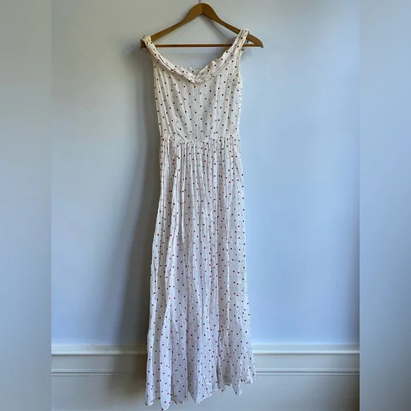 Eveliina Vintage 1950s Polka Dot sheer dress XS - Picture 7 of 11